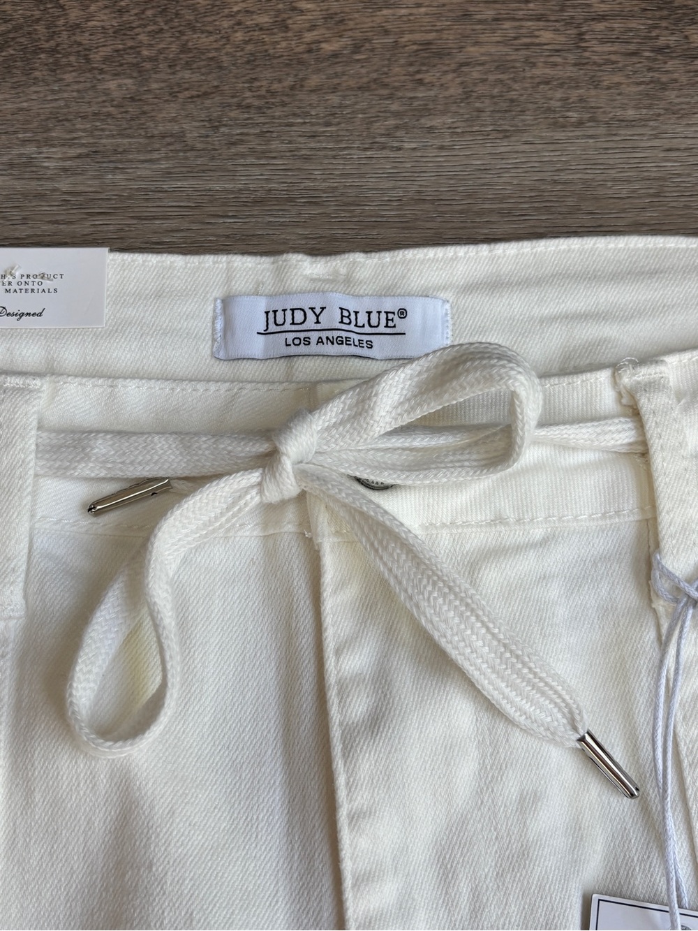 NWT Judy Blue High Rise Drawstring Jogger Jeans White Ecru Sz 20W - Picture 4 of 15
